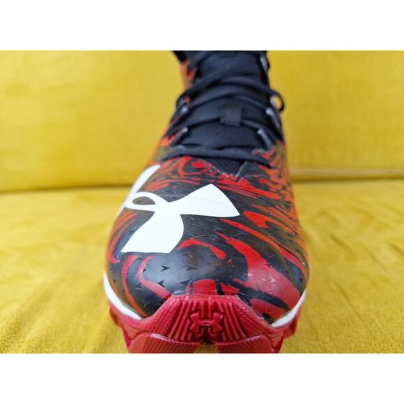 Under Armour Highlight Clutchfit Cleats Men Sz 13 Red & Black Football Shoes main image 12